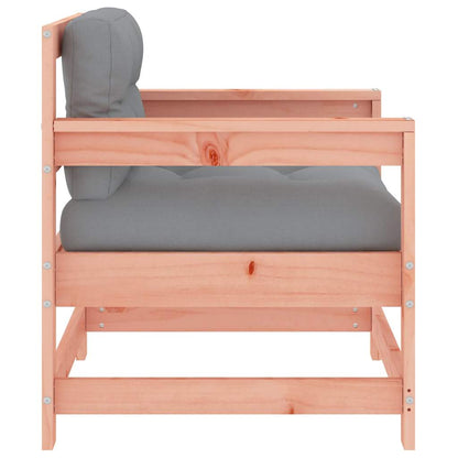 Solid Wood Douglas Garden Chairs with Cushions - Set of 2