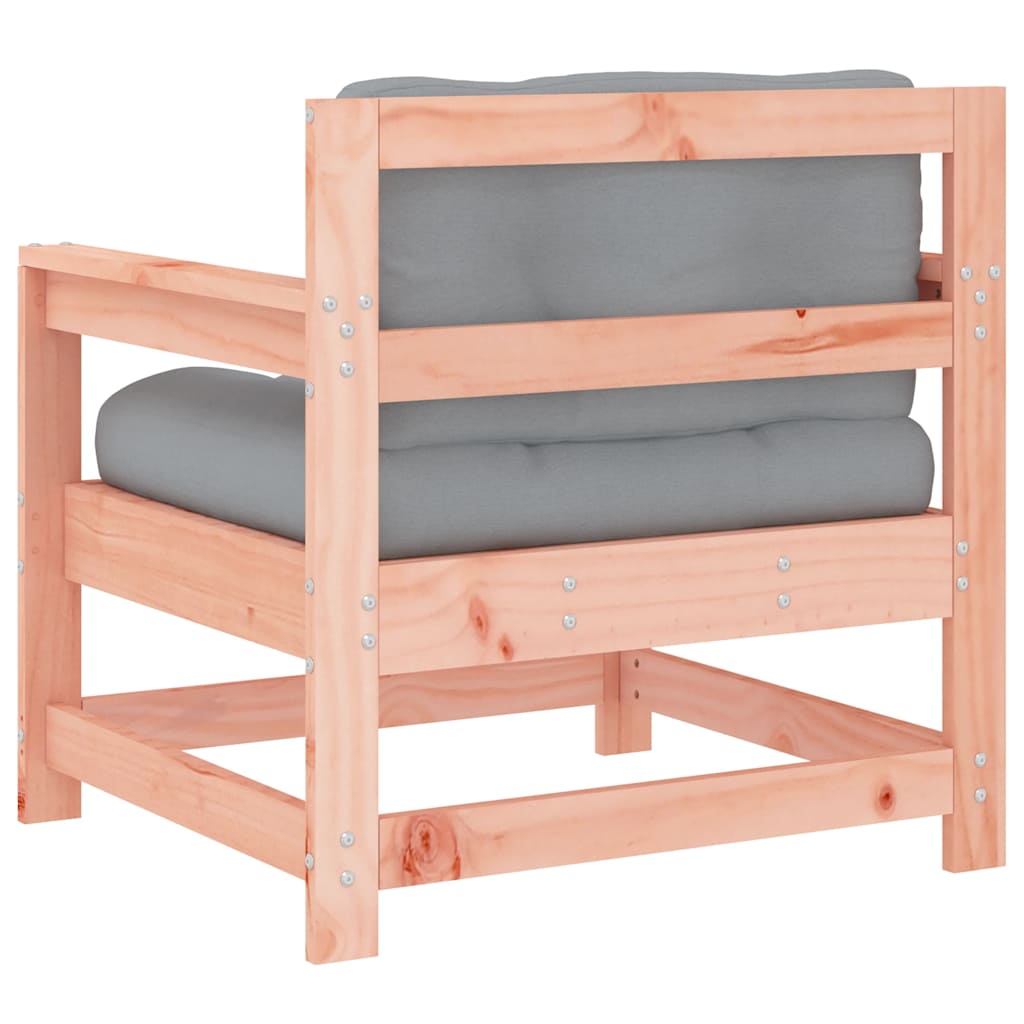 Solid Wood Douglas Garden Chairs with Cushions - Set of 2