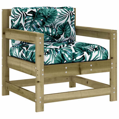 2-Piece Pine Wood Garden Chairs with Cushions - Durable & Stylish