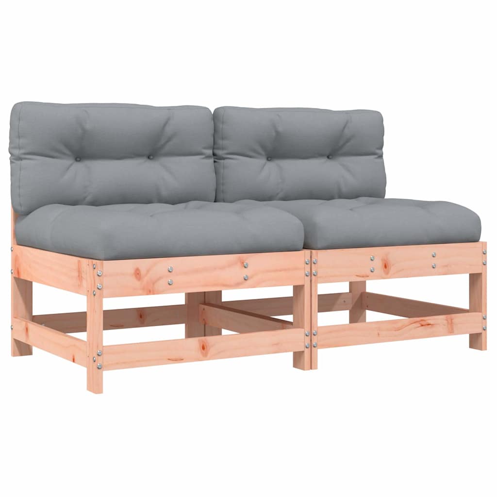 2-Pc Solid Wood Douglas Middle Sofas with Cushions - Stylish Comfort