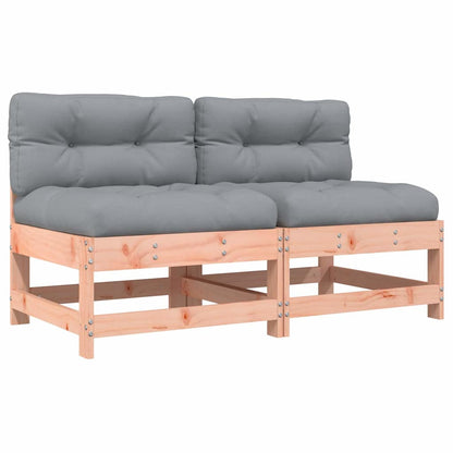 2-Pc Solid Wood Douglas Middle Sofas with Cushions - Stylish Comfort