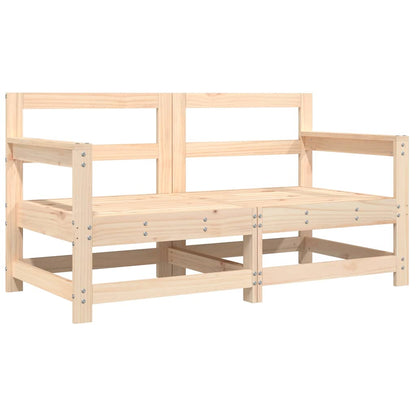 Solid Pine Wood Garden Chairs with Cushions, 2 pcs - Natural Elegance