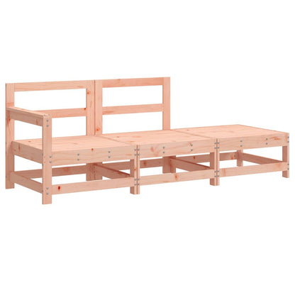 3 Piece Solid Wood Douglas Garden Lounge Set with Cushions