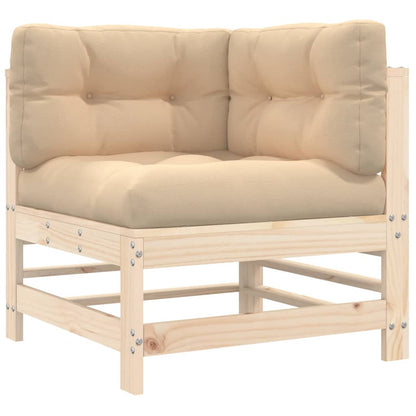 Solid Pine Corner Sofa with Cushions - Elegant & Durable Design