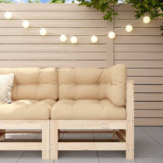 Solid Pine Corner Sofa with Cushions - Elegant & Durable Design