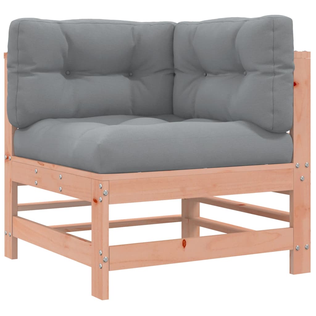 Solid Wood Douglas Corner Sofa with Cushions - Stylish Comfort