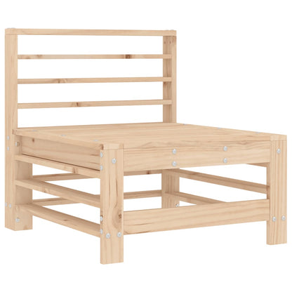 Solid Pine Wood Middle Sofa with Cushions - Elegant Comfort