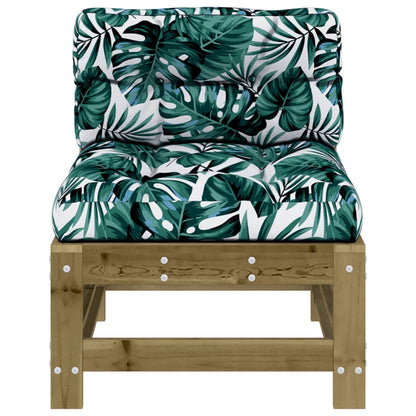 Elegant Pine & Cushions Mid Sofa – Durable Impregnated Wood
