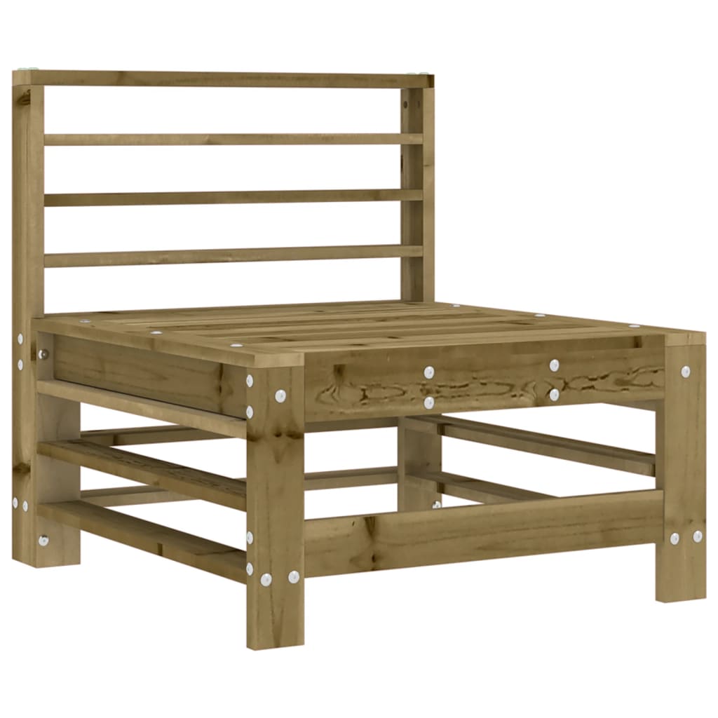 Elegant Pine & Cushions Mid Sofa – Durable Impregnated Wood