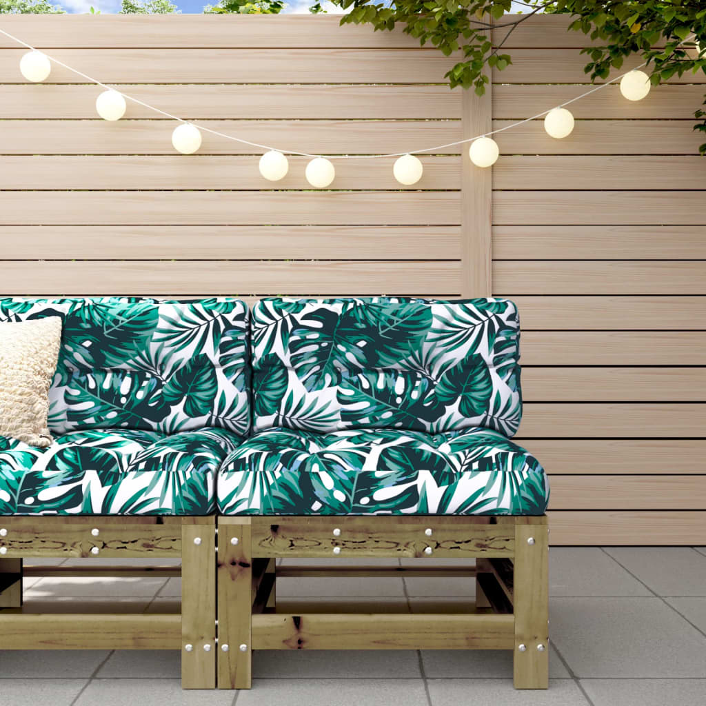 Elegant Pine & Cushions Mid Sofa – Durable Impregnated Wood