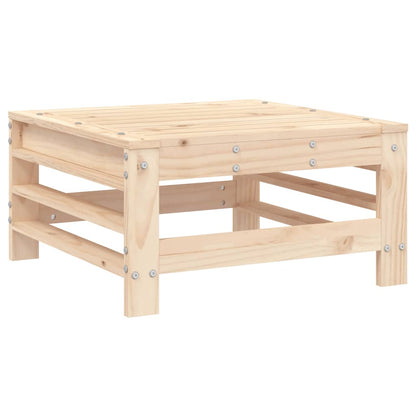 Solid Pine Garden Footstool with Cushion - Durable & Stylish Design