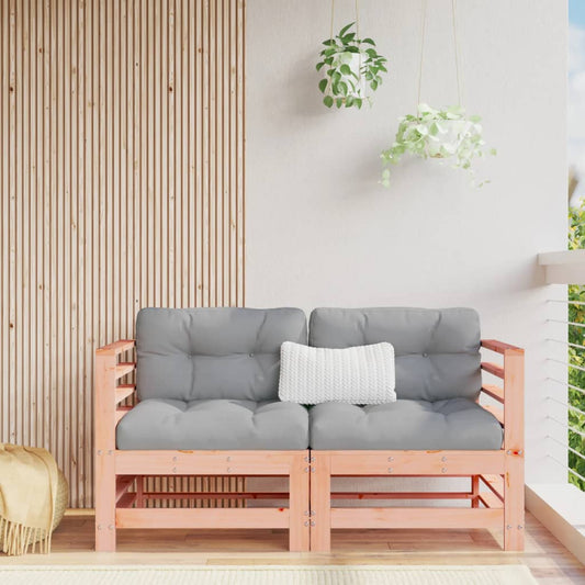 Solid Wood Douglas Corner Sofa Set with Cushions - 2 Pcs