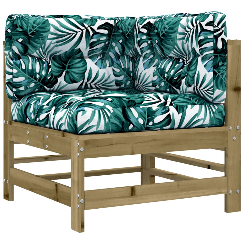 2-Piece Corner Sofas with Cushions - Impregnated Pine Wood