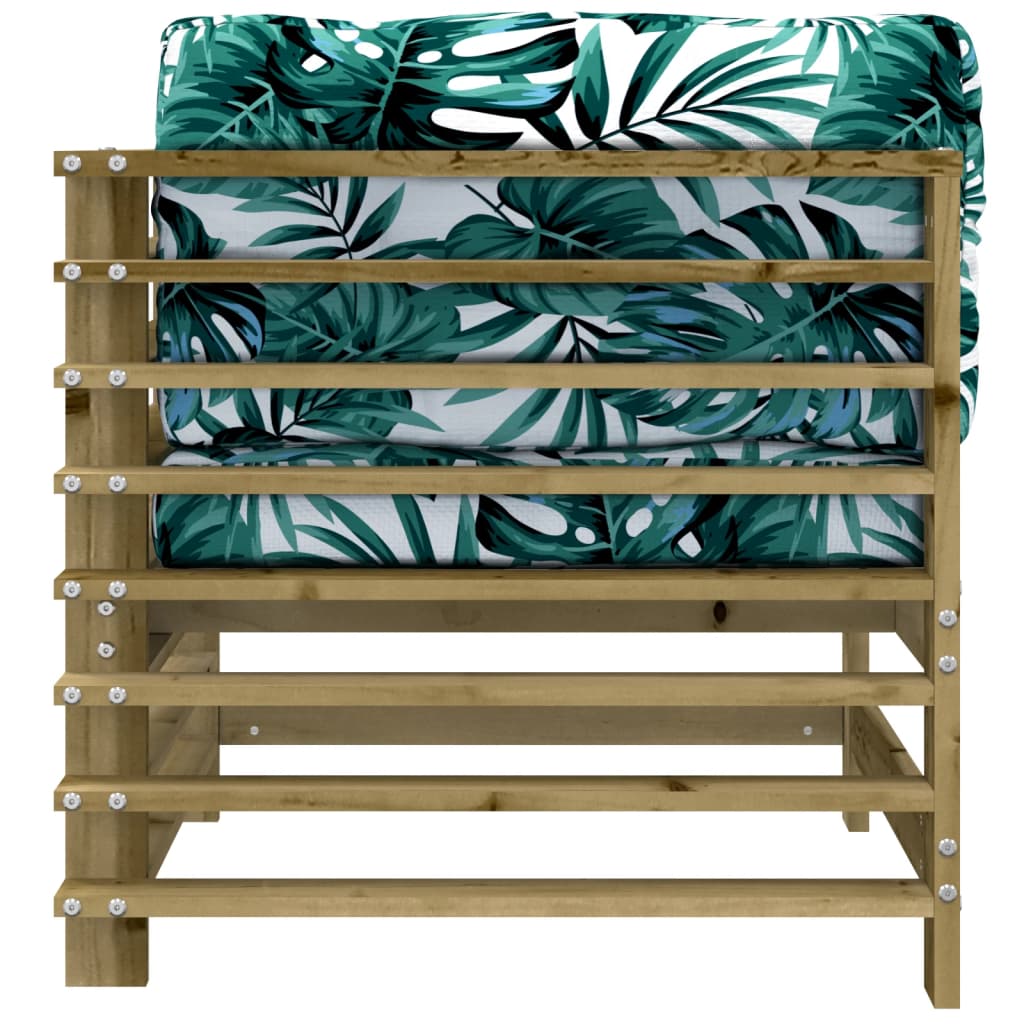 2-Piece Corner Sofas with Cushions - Impregnated Pine Wood