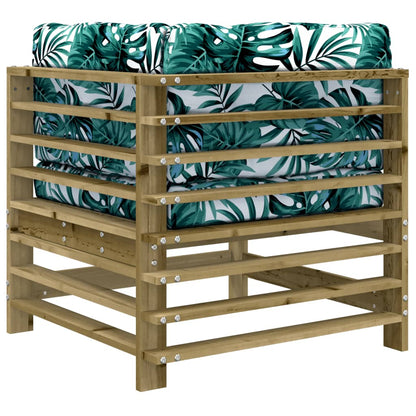2-Piece Corner Sofas with Cushions - Impregnated Pine Wood