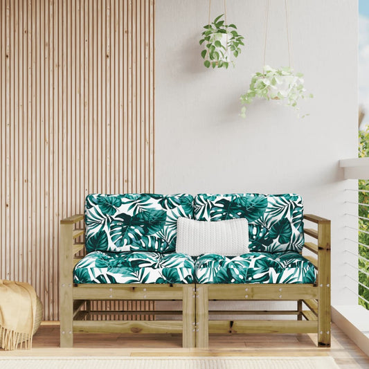 2-Piece Corner Sofas with Cushions - Impregnated Pine Wood