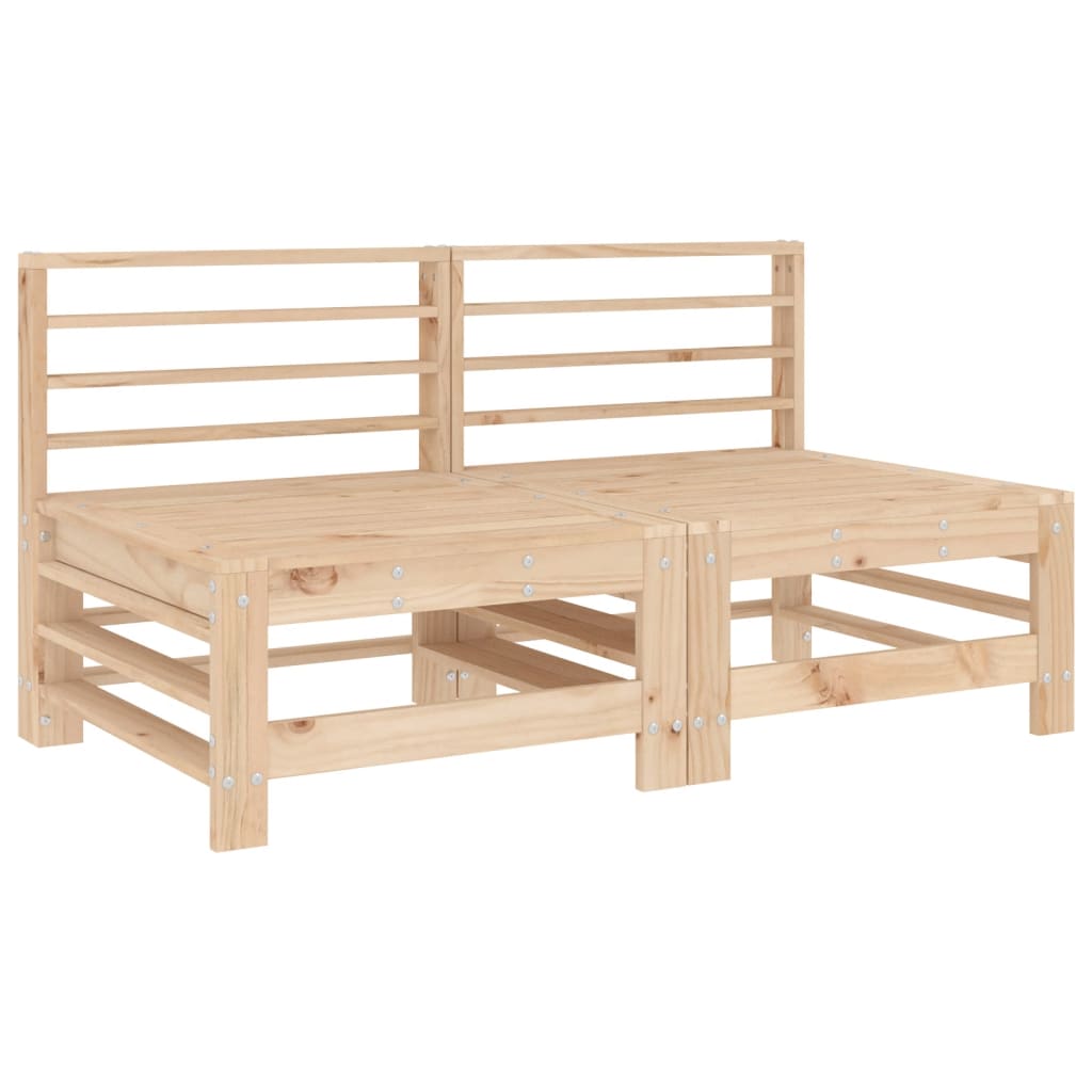 Solid Pine 2-Pc Middle Sofas with Cushions - Durable & Stylish