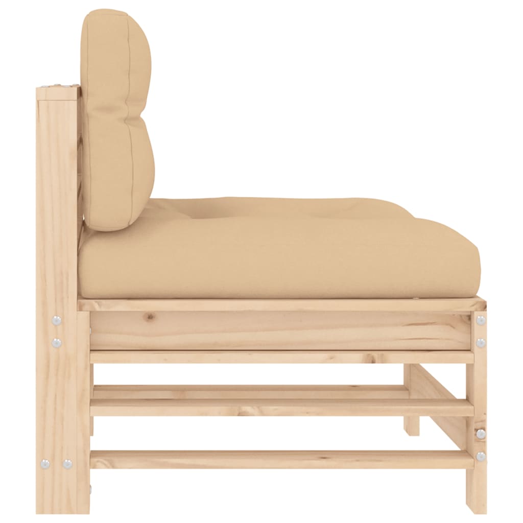 Solid Pine 2-Pc Middle Sofas with Cushions - Durable & Stylish