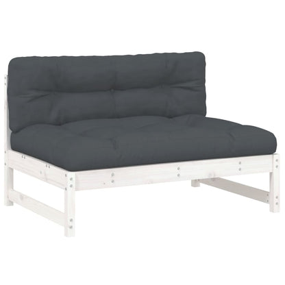 White Solid Pine Middle Sofa - 120x80 cm