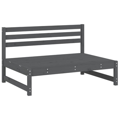 Stylish Grey Solid Wood Pine Sofa - 120x80 cm