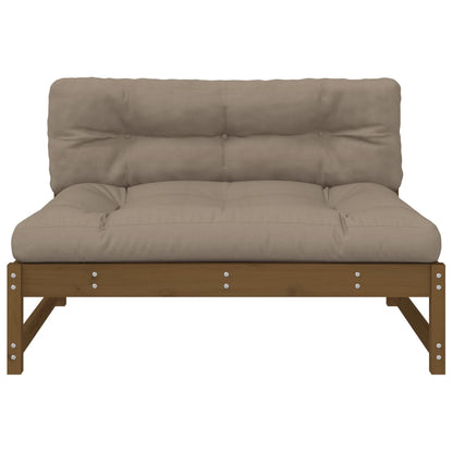 Solid Pine Middle Sofa - Honey Brown, 120x80 cm