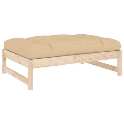 Solid Pine Garden Footstool 120x80 cm - Durable Outdoor Furniture