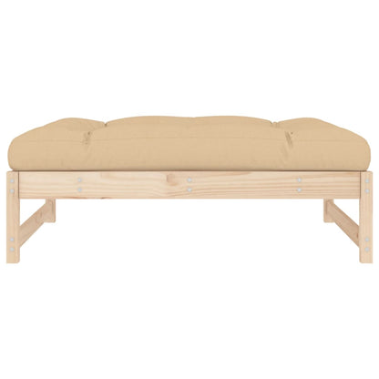 Solid Pine Garden Footstool 120x80 cm - Durable Outdoor Furniture