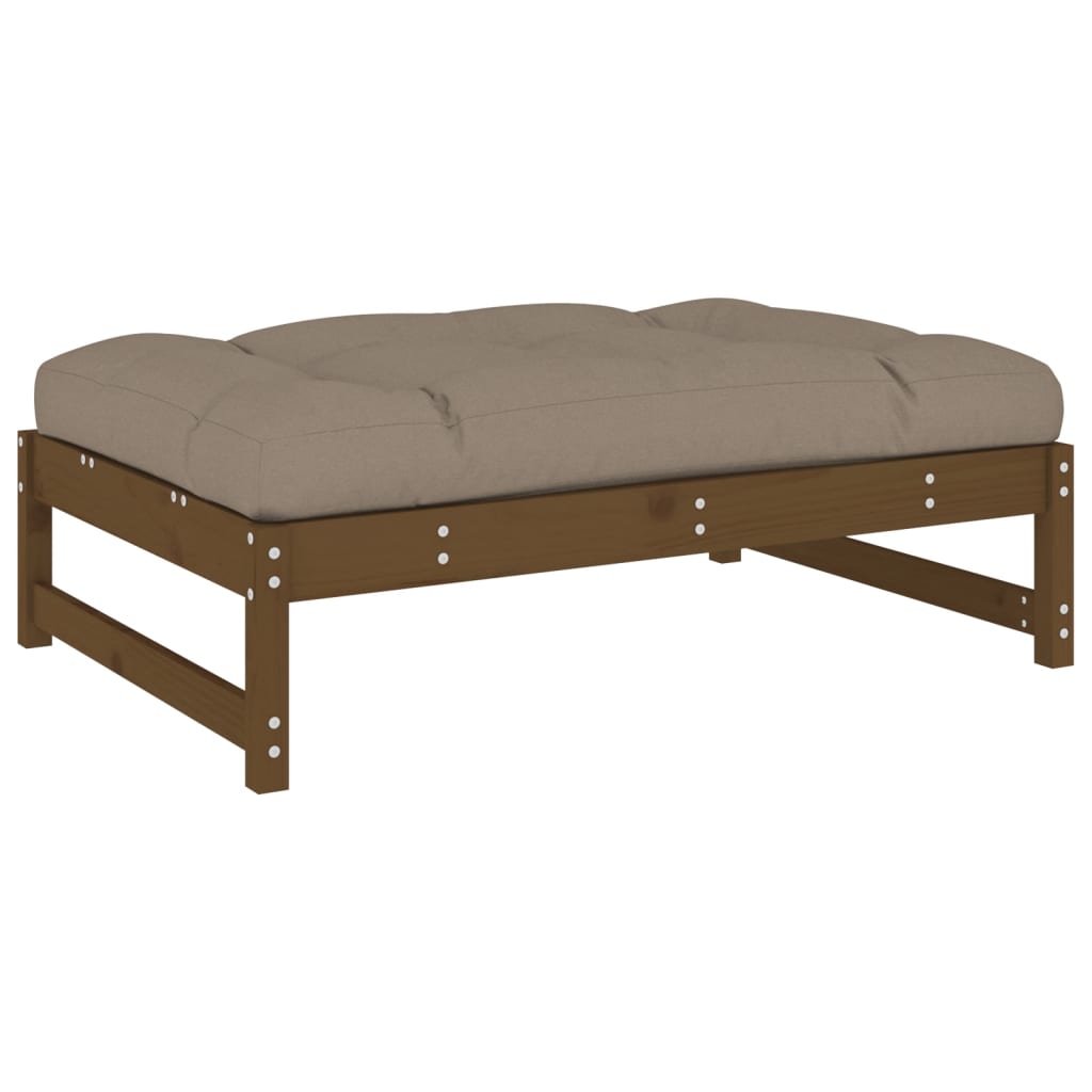 Solid Pine Honey Brown Garden Footstool 120x80 cm
