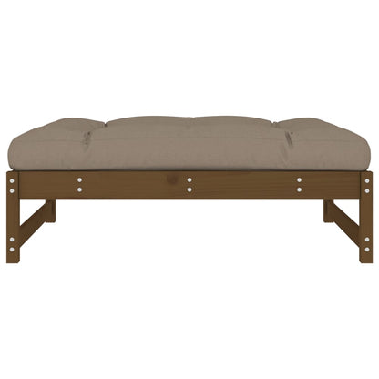 Solid Pine Honey Brown Garden Footstool 120x80 cm