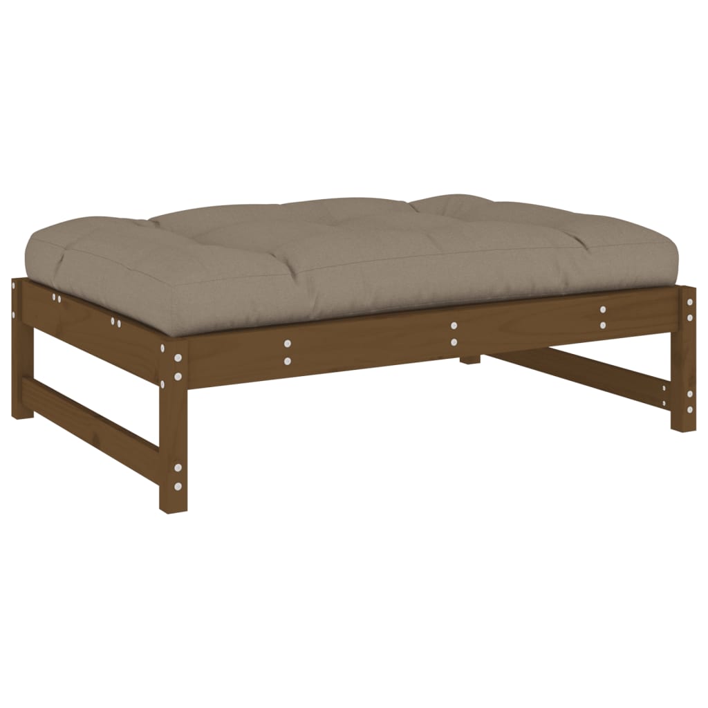 Solid Pine Honey Brown Garden Footstool 120x80 cm