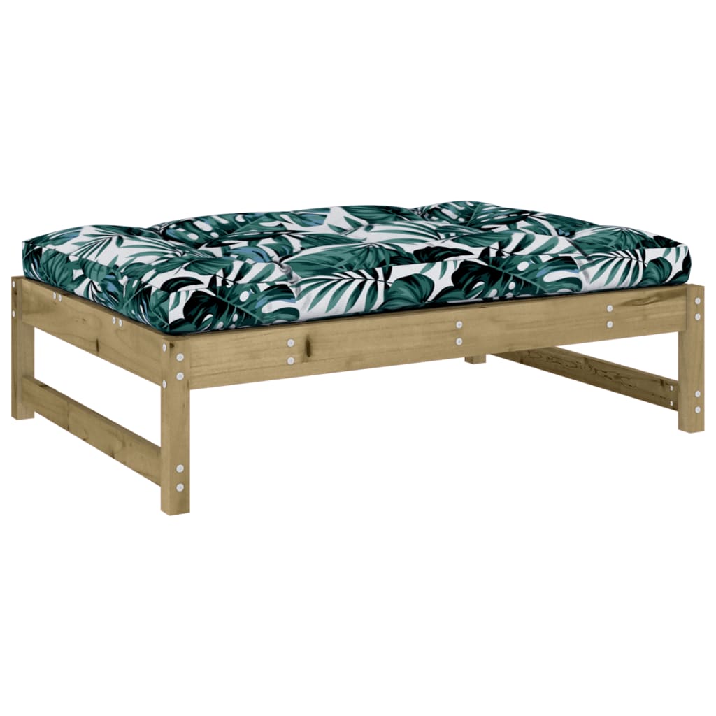 Impregnated Pine Wood Garden Footstool - 120x80 cm