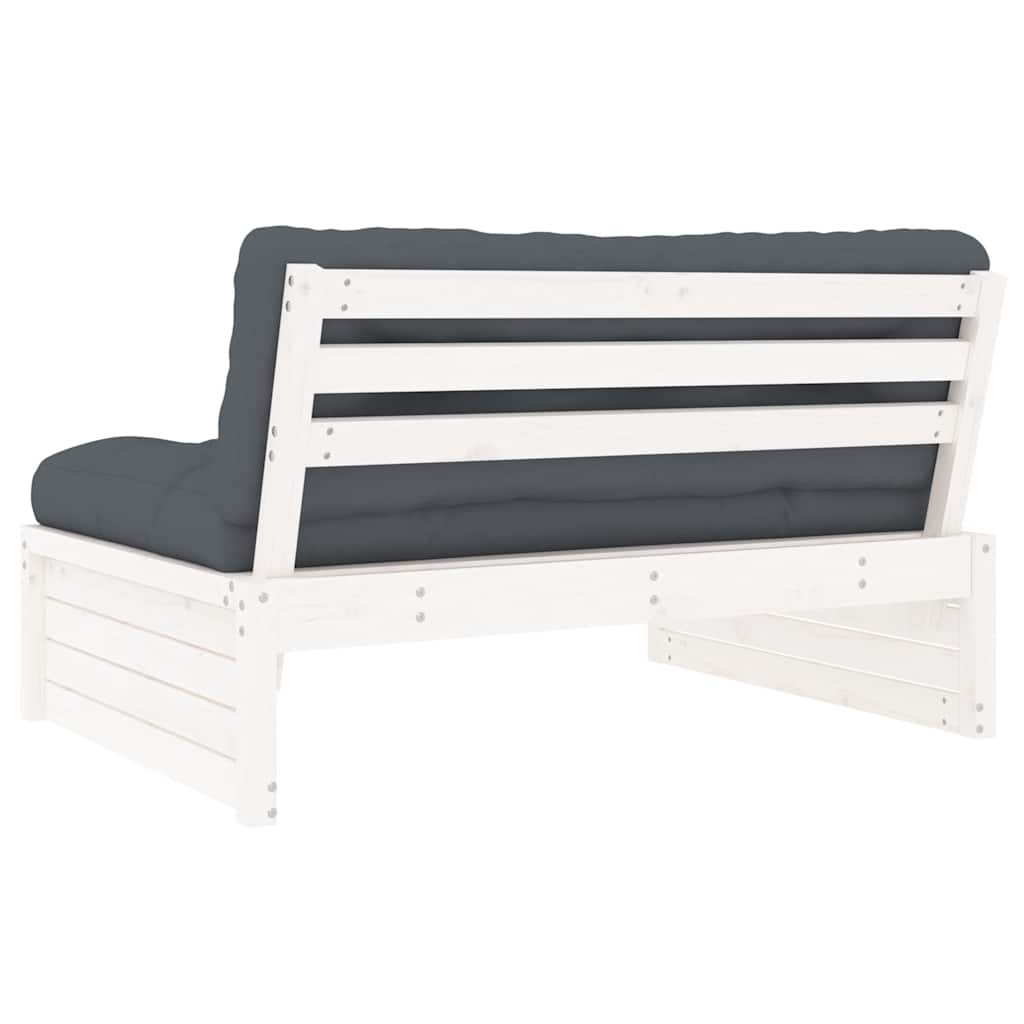 Elegant White Pine Sofa - 120x80 cm - Solid Wood Design