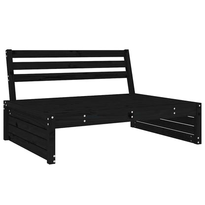 Stylish Black Pine Wood Sofa - 120x80 cm | Durable & Elegant