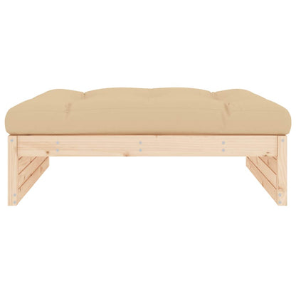 Solid Pine Garden Footstool 120x80 cm - Durable Outdoor Seating