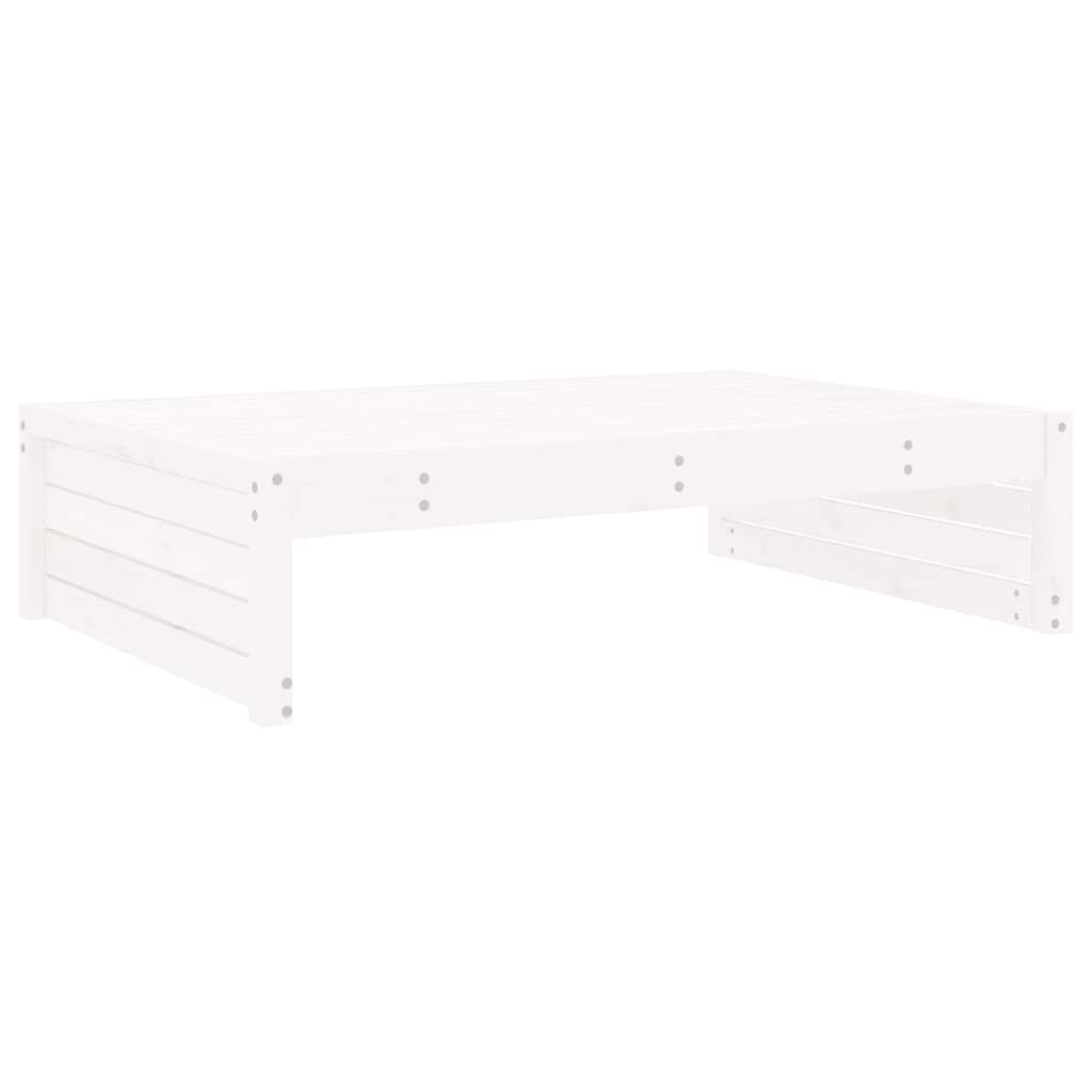 White Solid Pine Garden Footstool 120x80 cm - Durable & Stylish