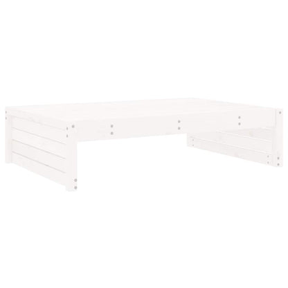 White Solid Pine Garden Footstool 120x80 cm - Durable & Stylish