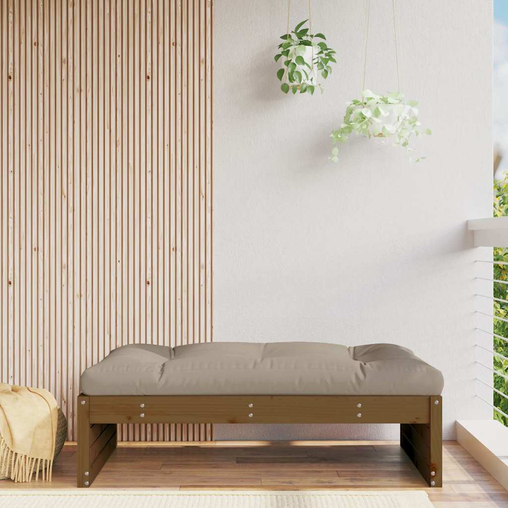 Honey Brown Garden Footstool 120x80 cm | Solid Pine Wood