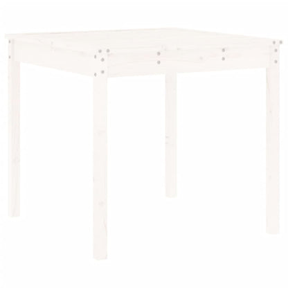 5 Piece Garden Dining Set White Solid Wood Pine