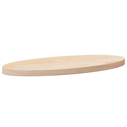 Solid Pine Oval Tabletop 60x30x2.5 cm - Durable Wooden Surface
