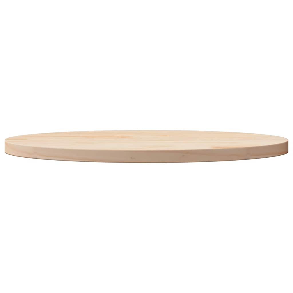 Solid Pine Oval Tabletop 60x30x2.5 cm - Durable Wooden Surface