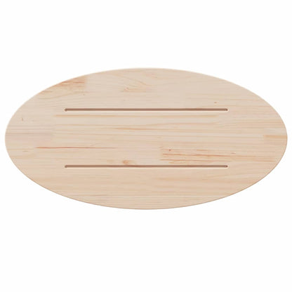 Solid Pine Oval Tabletop 60x30x2.5 cm - Durable Wooden Surface