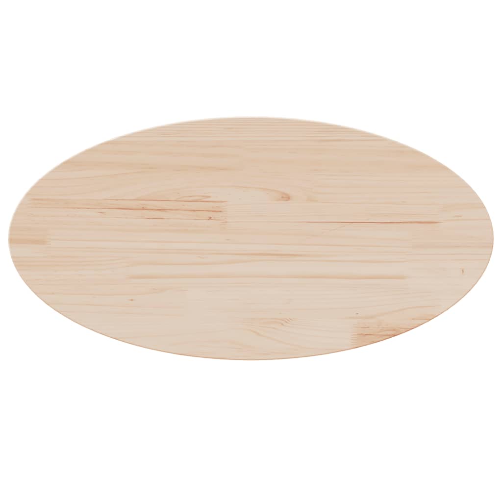 Solid Pine Oval Tabletop 60x30x2.5 cm - Durable Wooden Surface