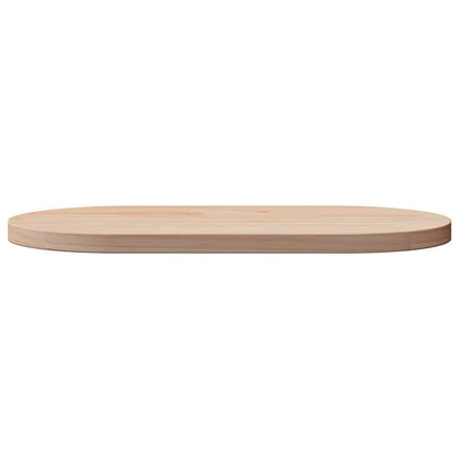 Solid Pine Oval Table Top 60x30x2.5 cm - Natural Wood Finish