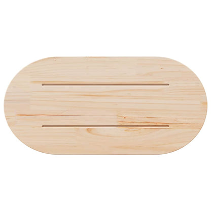 Solid Pine Oval Table Top 60x30x2.5 cm - Natural Wood Finish