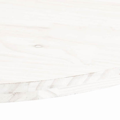 Oval Solid Pine Wood Table Top - White, 60x30x2.5 cm