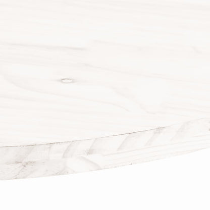 Solid Pine Oval Table Top 70x35x2.5 cm - White Finish