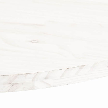 Solid Pine Oval Table Top 70x35x2.5 cm - White Finish