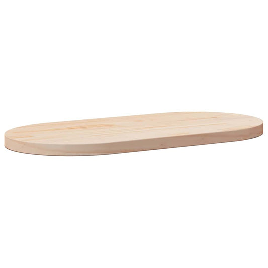 Solid Wood Pine Oval Table Top 80x40x2.5 cm - Elegant Design