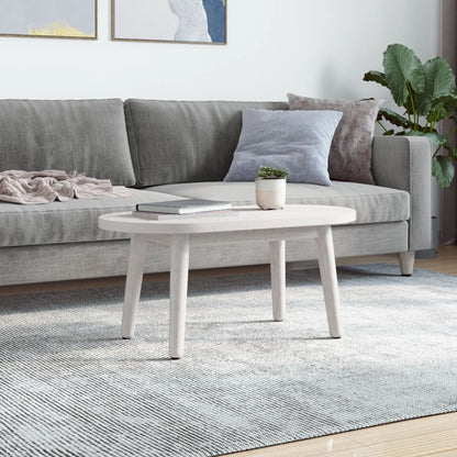 Oval Pine Wood Tabletop White 80x40x2.5 cm Solid Wood