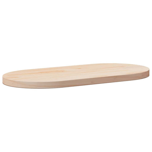 Solid Pine Oval Table Top 90x45x2.5 cm - Elegant Wood Design